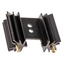 Fischer Elektronik Heatsink for PCB Components Black Anodised Aluminium Clip Mount 14°C/W SK104-25,4-STS-22