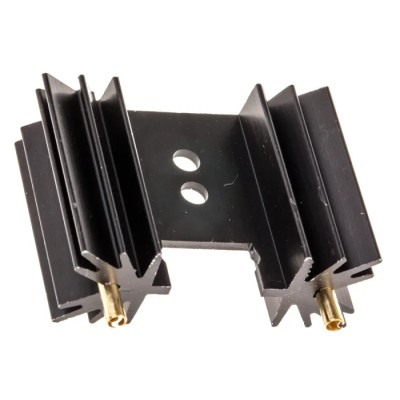 Fischer Elektronik Heatsink for PCB Components Black Anodised Aluminium Clip Mount 14°C/W SK104-25,4-STS-22