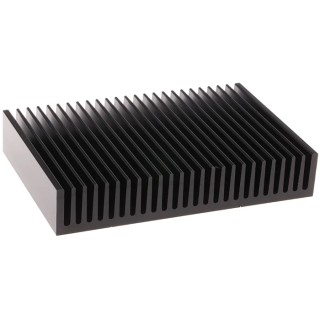Fischer Elektronik Universal Rectangular Aluminium Heatsink Black Finish 27mm x 100mm x 150mm SK58-100-SA