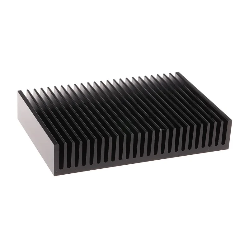 Fischer Elektronik Universal Rectangular Aluminium Heatsink Black Finish 27mm x 100mm x 150mm SK58-100-SA