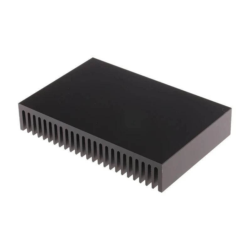 Fischer Elektronik Universal Rectangular Aluminium Heatsink Black Finish 27mm x 100mm x 150mm SK58-100-SA