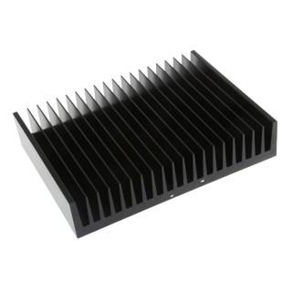 Fischer Elektronik Heatsink Universal Rectangular Aluminium Black Anodised 40 mm Height 150 mm Length 200 mm SK47-150-SA