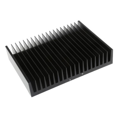 Fischer Elektronik Heatsink Universal Rectangular Aluminium Black Anodised 40 mm Height 150 mm Length 200 mm SK47-150-SA