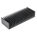 Fischer Elektronik Heatsink Universal Rectangular Aluminium 75mm Length 200mm Width 40mm Height Black Anodised SK47-75-SA