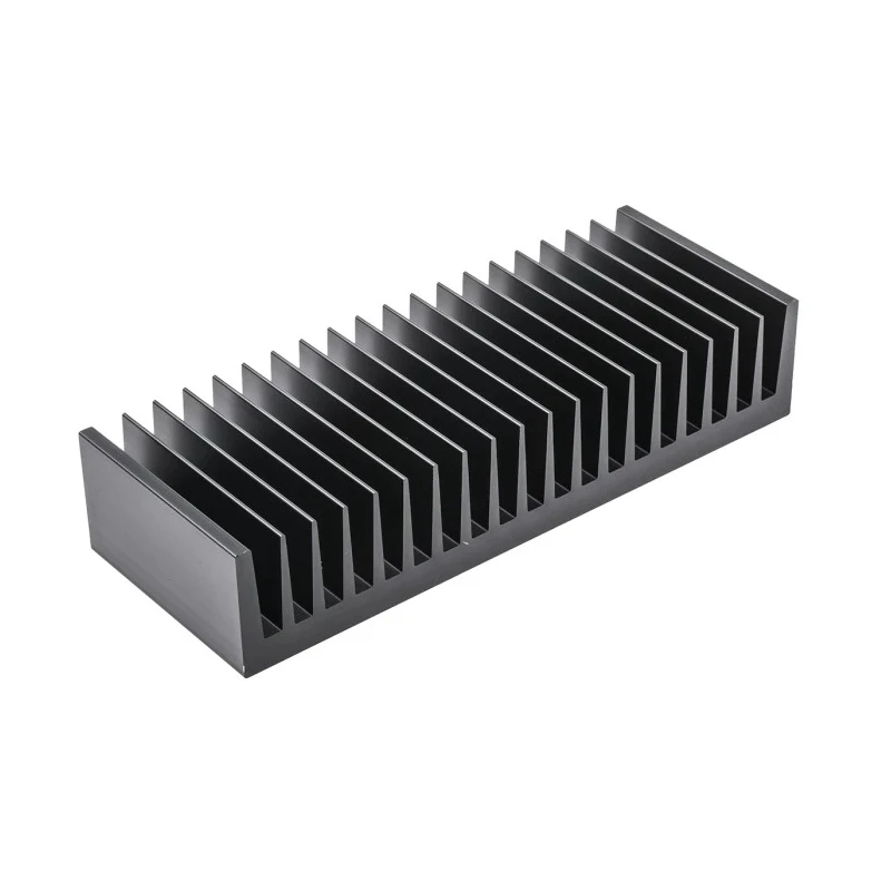 Fischer Elektronik Heatsink Universal Rectangular Aluminium 75mm Length 200mm Width 40mm Height Black Anodised SK47-75-SA