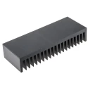 Fischer Elektronik Heatsink Universal Rectangular Aluminium 75mm Length 200mm Width 40mm Height Black Anodised SK47-75-SA