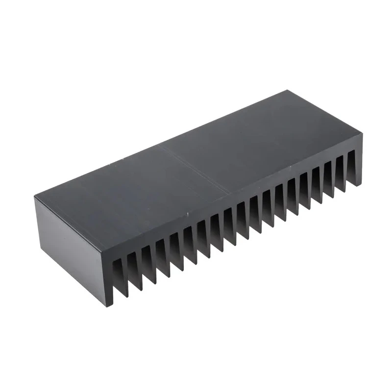 Fischer Elektronik Heatsink Universal Rectangular Aluminium 75mm Length 200mm Width 40mm Height Black Anodised SK47-75-SA