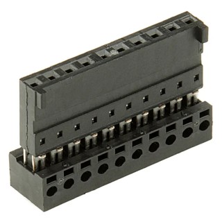 Stelvio Kontek 10-Way IDC Connector Female for Cable, 1 Row, 500V AC, 3A, Right Angle 661010151922