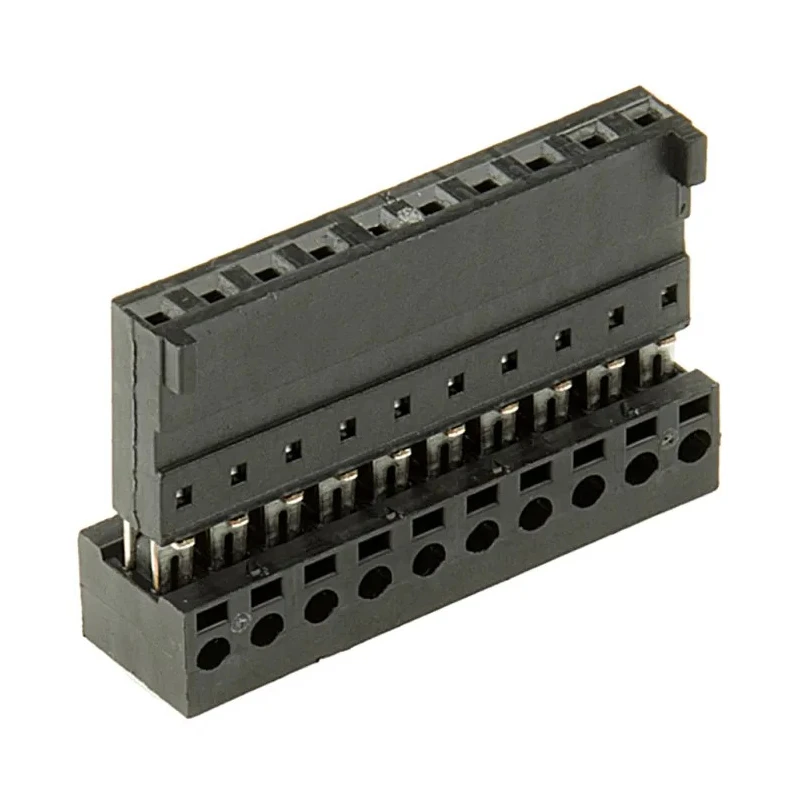 Stelvio Kontek 10-Way IDC Connector Female for Cable, 1 Row, 500V AC, 3A, Right Angle 661010151922