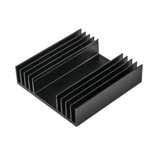Fischer Elektronik Heatsink 1.5°C/W Thermal Resistance Aluminium Black Finish 25 mm Height 100 mm Length 97 mm SK04-100-SA