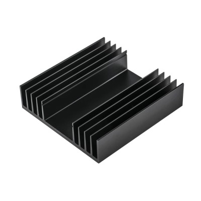 Fischer Elektronik Heatsink 1.5°C/W Thermal Resistance Aluminium Black Finish 25 mm Height 100 mm Length 97 mm SK04-100-SA