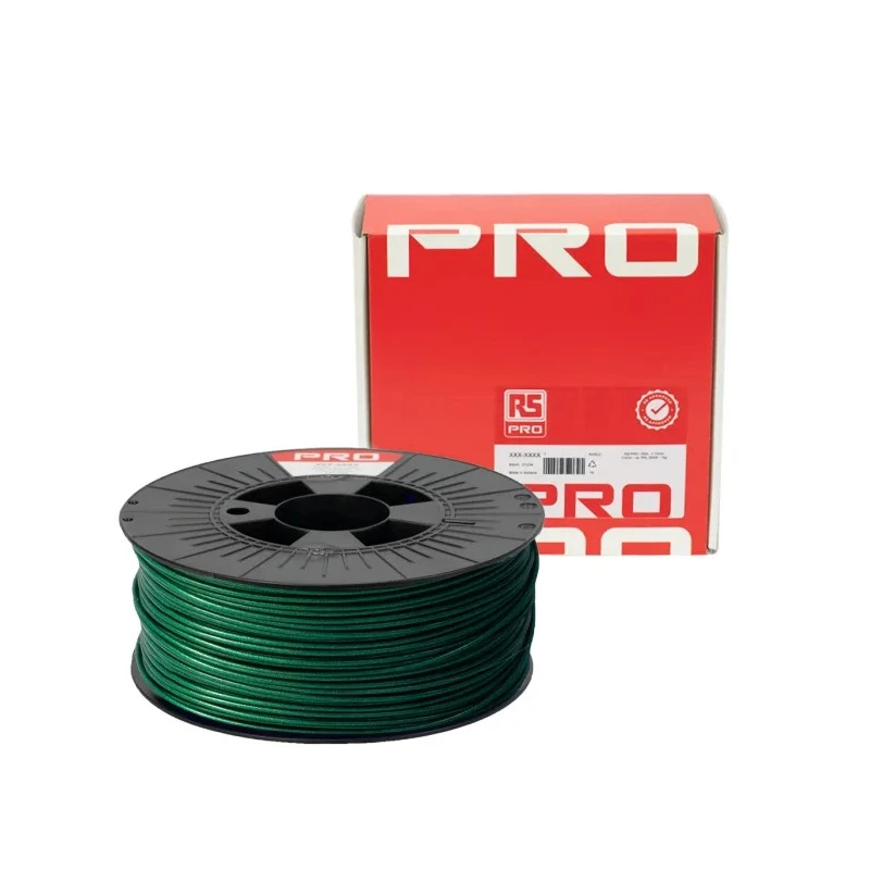RS PRO Green 2.85 mm PLA 3D Printer Filament, 1 kg, FDM Printing Technology 190-1970