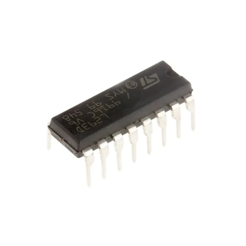 STMicroelectronics Brushed DC Motor Driver IC, Quad Configuration, 36 V 0.6 A Output, 16-Pin PDIP L293D
