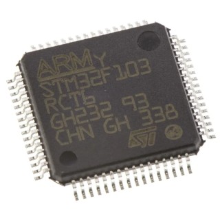 STMicroelectronics 32-bit ARM Cortex M3 Microcontroller 72 MHz 256kB FLASH 64-Pin LQFP STM32F103RCT6