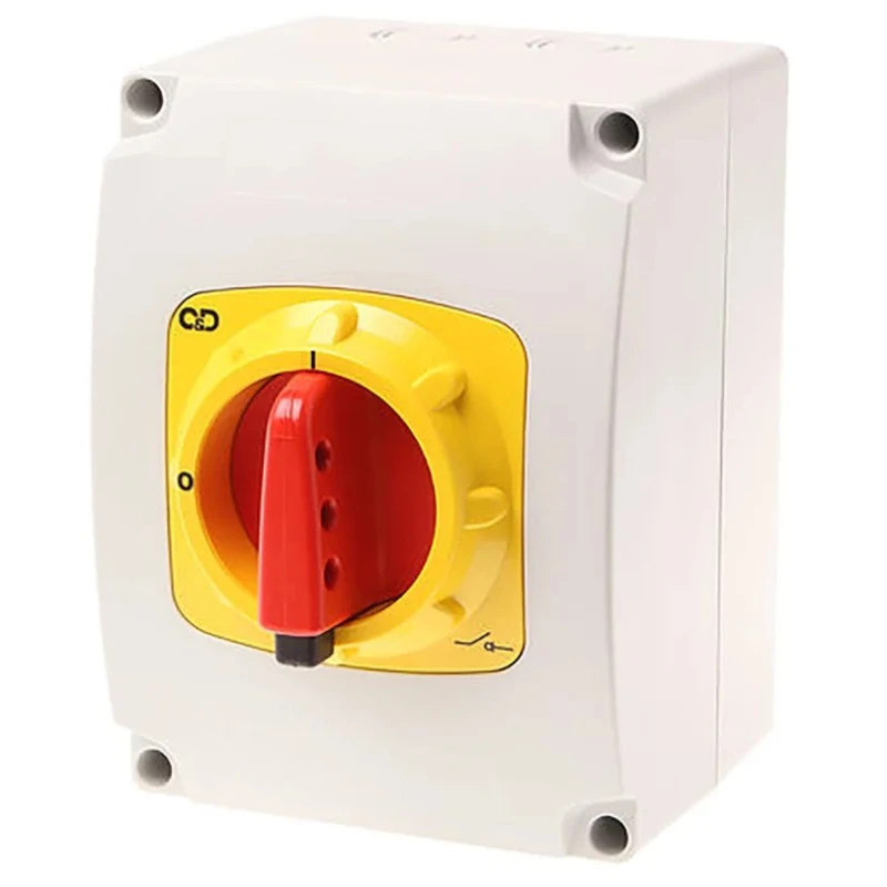 Craig & Derricott 3-Pole Base Isolator Switch IP65, 63A, 30 kW 