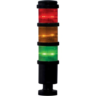 RS PRO Amber, Green, Red LED Signal Tower 3 Lights 240V AC/DC Ring Mount MLI007-04