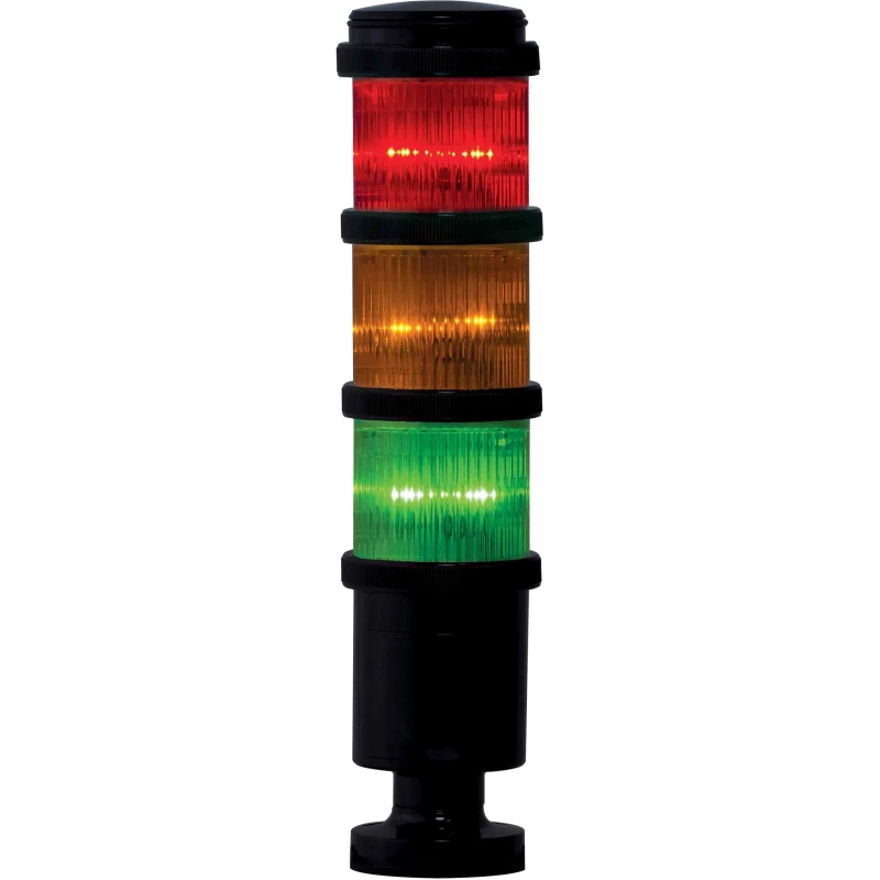 RS PRO Amber, Green, Red LED Signal Tower 3 Lights 240V AC/DC Ring Mount MLI007-04