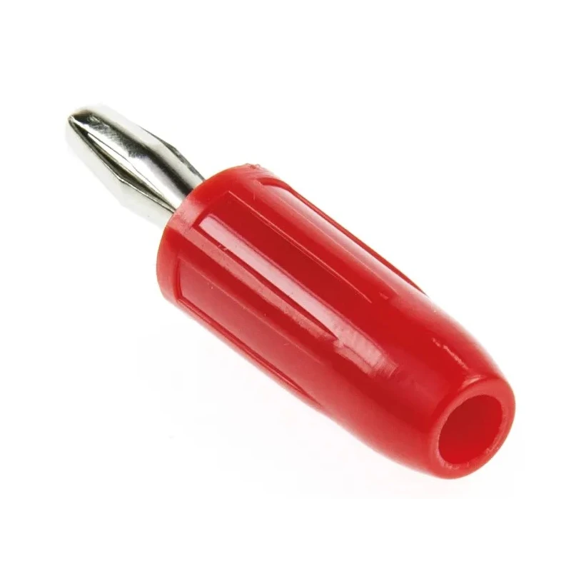 Mueller Electric Red Male Banana Plug 4 mm Connector 15A Nickel Plating BU-00246-2