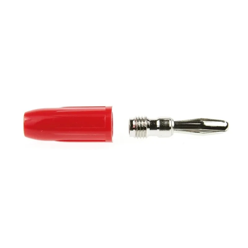 Mueller Electric Red Male Banana Plug 4 mm Connector 15A Nickel Plating BU-00246-2