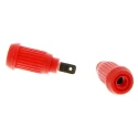 Mueller Electric Red Female Banana Socket, Press Fit Termination, 1000V, 15A, Nickel Plating BU-31603-2