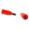 Mueller Electric Red Female Banana Socket, Press Fit Termination, 1000V, 15A, Nickel Plating BU-31603-2
