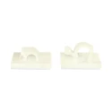 HellermannTyton Natural Polyamide 66 Self-Adhesive Cable Clip, 25mm x 25mm x 16.5mm, 13mm Max. Bundle 151-13021 RA13-PA66-NA