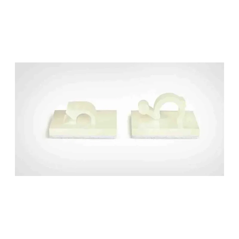 HellermannTyton Natural Polyamide 66 Self-Adhesive Cable Clip, 25mm x 25mm x 16.5mm, 13mm Max. Bundle 151-13021 RA13-PA66-NA