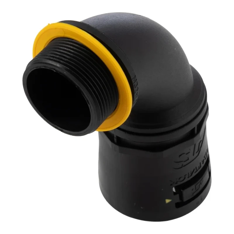 Adaptaflex Conduit Fitting, 34 mm Nominal Size, Polyamide 66 Black, M32 Thread, IP69K IP68 7TCA296170R0522 AT34/M32/C90/BLY