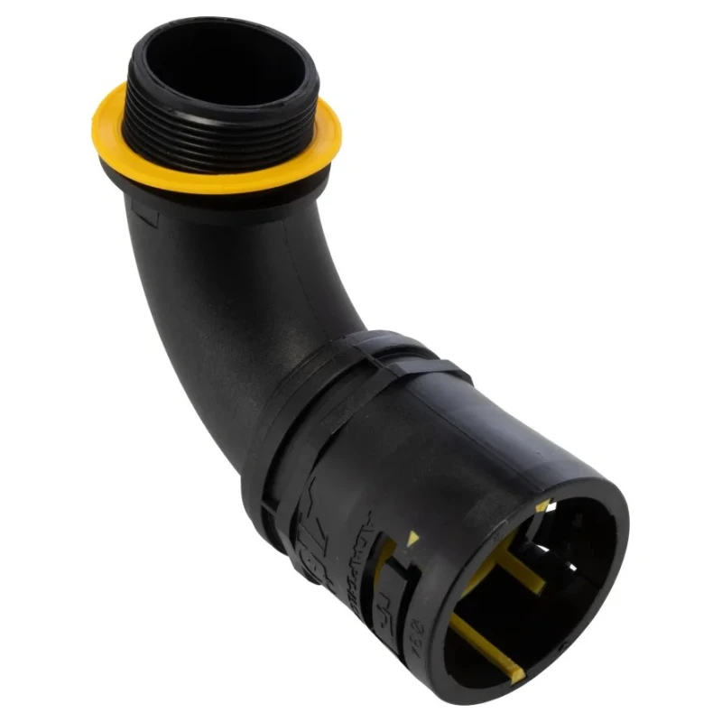 Adaptaflex Conduit Fitting, 34 mm Nominal Size, Polyamide 66 Black, M32 Thread, IP69K IP68 7TCA296170R0522 AT34/M32/C90/BLY