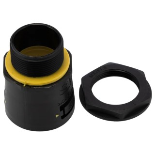 Adaptaflex Conduit Fitting, 34 mm Nominal Size, M32 Thread, Polyamide 66, Black 7TCA296170R0514 AT34/M32/A/BLY