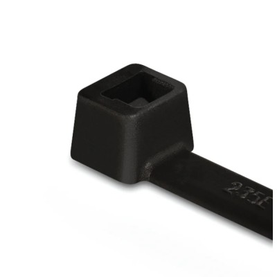 HellermannTyton Non-Releasable Cable Tie, Black Polyamide 66, 760 mm Length x 7.6 mm Width 111-12403 T120L-PA66-BK (50)