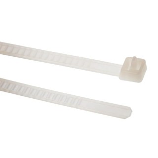 HellermannTyton Releasable Cable Tie, 195 mm Length, 4.7 mm Width, Natural Polyamide 66, Tensile 131-55009 LR55R-PA66-NA