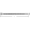 HellermannTyton Releasable Cable Tie, 195 mm Length, 4.7 mm Width, Natural Polyamide 66, Tensile 131-55009 LR55R-PA66-NA