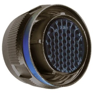 Souriau Sunbank by Eaton 66 Way MIL Spec Circular Connector Female Contacts Aluminium Housing Olive Drab Cadmium 8D719W35SN