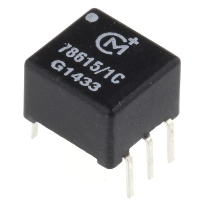 Murata Power Solutions Through Hole Pulse Transformer 1CT:1CT Turns Ratio, 2000 μH Primary Inductance, 0.6Ω Primary 78615/1C