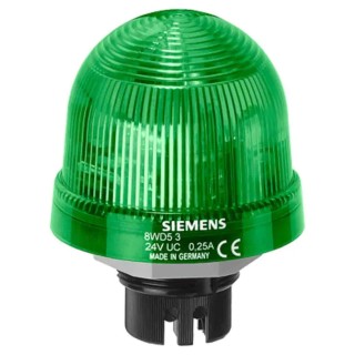Siemens Green Beacon 24V DC Flashing Flush Bayonet Mount Xenon Bulb IP65 8WD5320-0CC