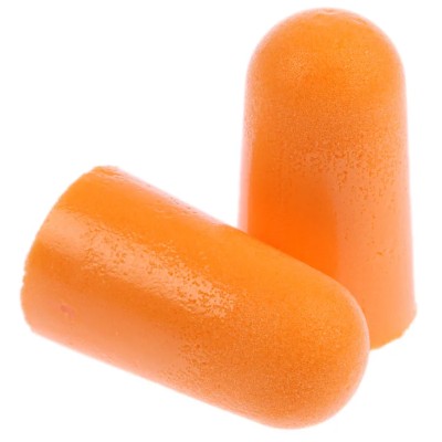 3M 1100 Series Orange Disposable Ear Plugs 37dB Noise Reduction Rating, Polyurethane Foam, 200 Pairs 1100