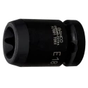 Bahco Standard Impact Socket Metric E12, 1/2 in Drive, Alloy Steel, Blackened Finish, 38mm Length K7801TORX-E12
