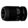 Bahco Standard Impact Socket Metric E12, 1/2 in Drive, Alloy Steel, Blackened Finish, 38mm Length K7801TORX-E12