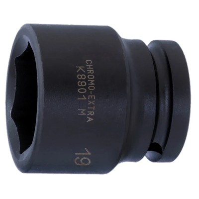 Bahco Impact Socket 27 mm Hexagon 19.05 mm Square Drive, Black Finish, 53mm Length K8901M-27