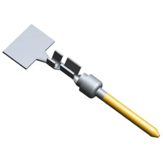 TE Connectivity AMPLIMITE HDP-20 Series Size 20 Male Crimp D-Sub Connector Contact Gold over Nickel Signal 28 AWG 1658540-1