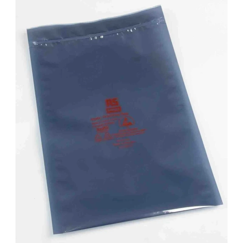 RS PRO Static Shielding Bag 610mm Width Black Open Top 100 Quantity 190-8429