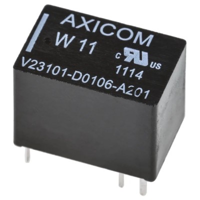 TE Connectivity PCB Signal Relay 12V DC Coil 1.25A SPST V23101D 106A201
