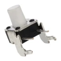 TE Connectivity IP67 White Tactile Switch Button 4.24 mm SPST 50mA 24 V dc Through Hole 1-1825027-7