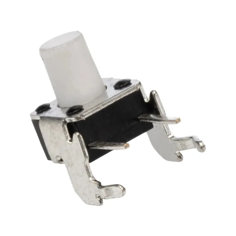 TE Connectivity IP67 White Tactile Switch Button 4.24 mm SPST 50mA 24 V dc Through Hole 1-1825027-7