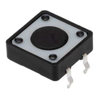 TE Connectivity Black Tactile Switch Button 0.5 mm SPST 50mA 24V dc Surface FSM100