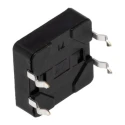 TE Connectivity Black Tactile Switch Button 0.5 mm SPST 50mA 24V dc Surface FSM100