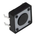 TE Connectivity Black Tactile Switch Button 0.5 mm SPST 50mA 24V dc Surface FSM100