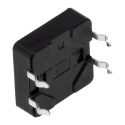TE Connectivity Black Tactile Switch Button 0.5 mm SPST 50mA 24V dc Surface FSM100