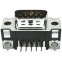 TE Connectivity AMPLIMITE HD-20 9 Way Right Angle 2.28 mm Pitch Through Hole D-Sub Connector with 4 to 40 UNC Male 5788792-1